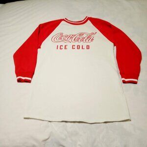 Divided H&M Women's Coca Cola Women's Sweatshirt Dress White/Red Size M